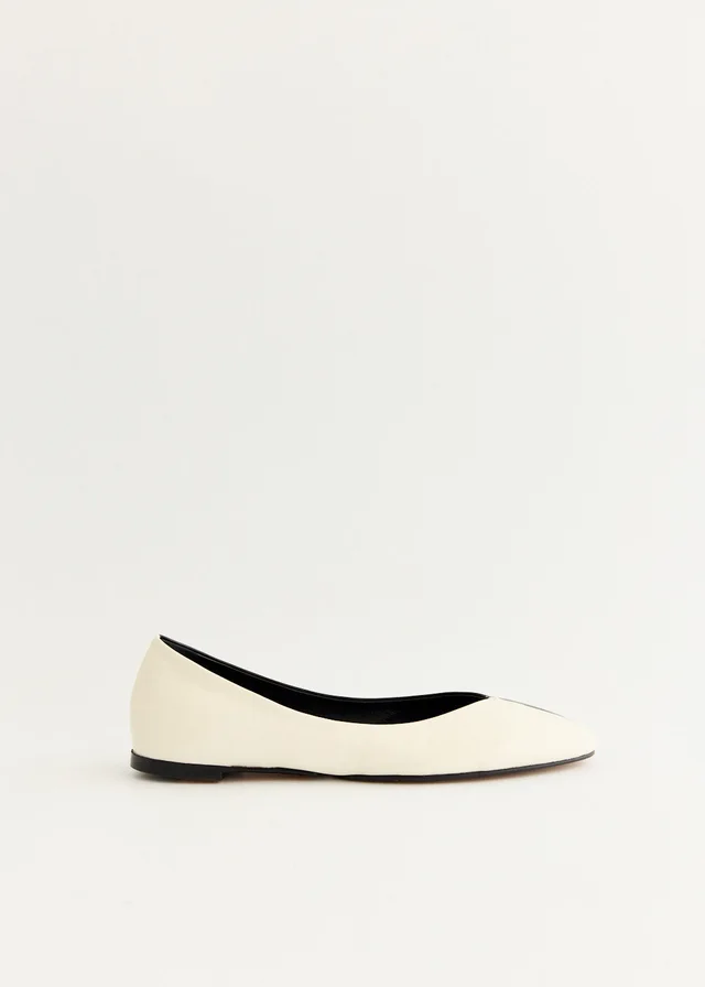Jacquemus Les Ballerines Ovalo Flats in BLACK / WHITE, image 1 of 1 from Incu