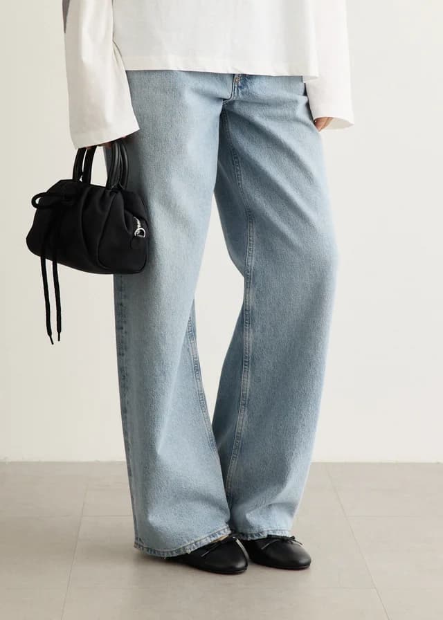 Simone Rocha Mini Gathered Top Handle Bag With Daisy in BLACK/BLACK, image 1 of 1 from Incu