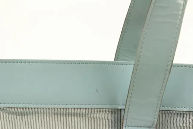 Gucci Blue Mesh Tote Bag with Pouch in Blue Leather from Bagriculture, photo 1 of 1