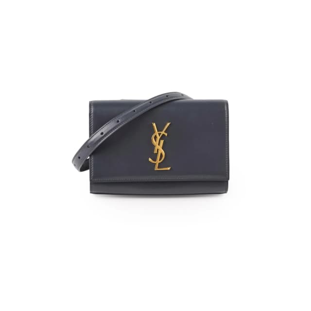 Saint Laurent Cassandra Belt Bag Dark Grey in Grey Leather from The Purse Affair, photo 1 of 1