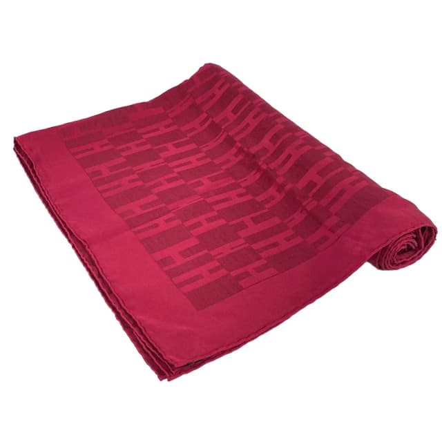 Hermès Shawl Bordeaux Grand Ash Wool Silk Scarf in Burgundy Silk from The Reluxe, photo 1 of 1