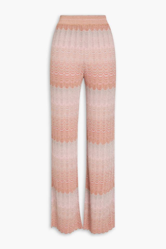 Missoni Metallic Crochet-Knit Flared Pants, image 1 of 1 from THE OUTNET