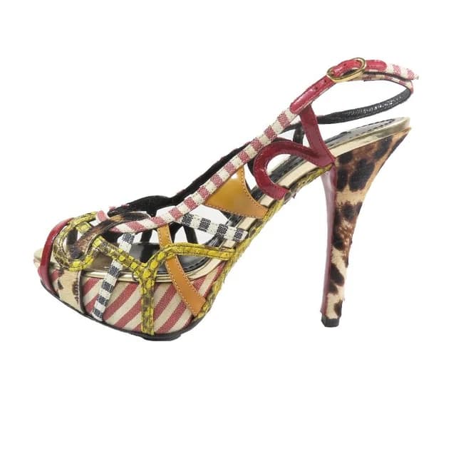 Dolce & Gabbana Sandals Ankle Strap Leopard Print Heels Shoes from The Reluxe, photo 1 of 1