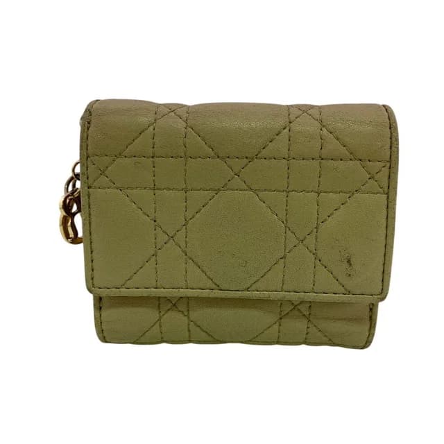 Compact Wallet Lady Dior Cannage Trifold Handbag in Leather from The Reluxe, photo 1 of 1
