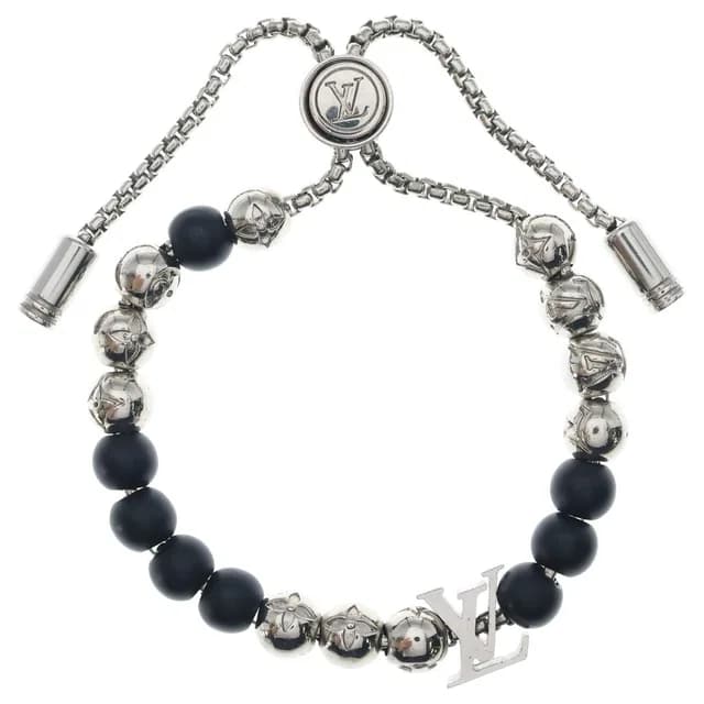 Louis Vuitton Beads Bracelet Silver Black in Black from The Reluxe, photo 1 of 1