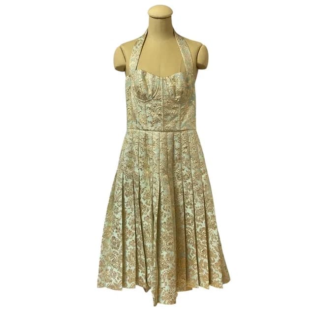 Dolce & Gabbana Jacquard Dress 36 Gold in Gold from The Reluxe, photo 1 of 1