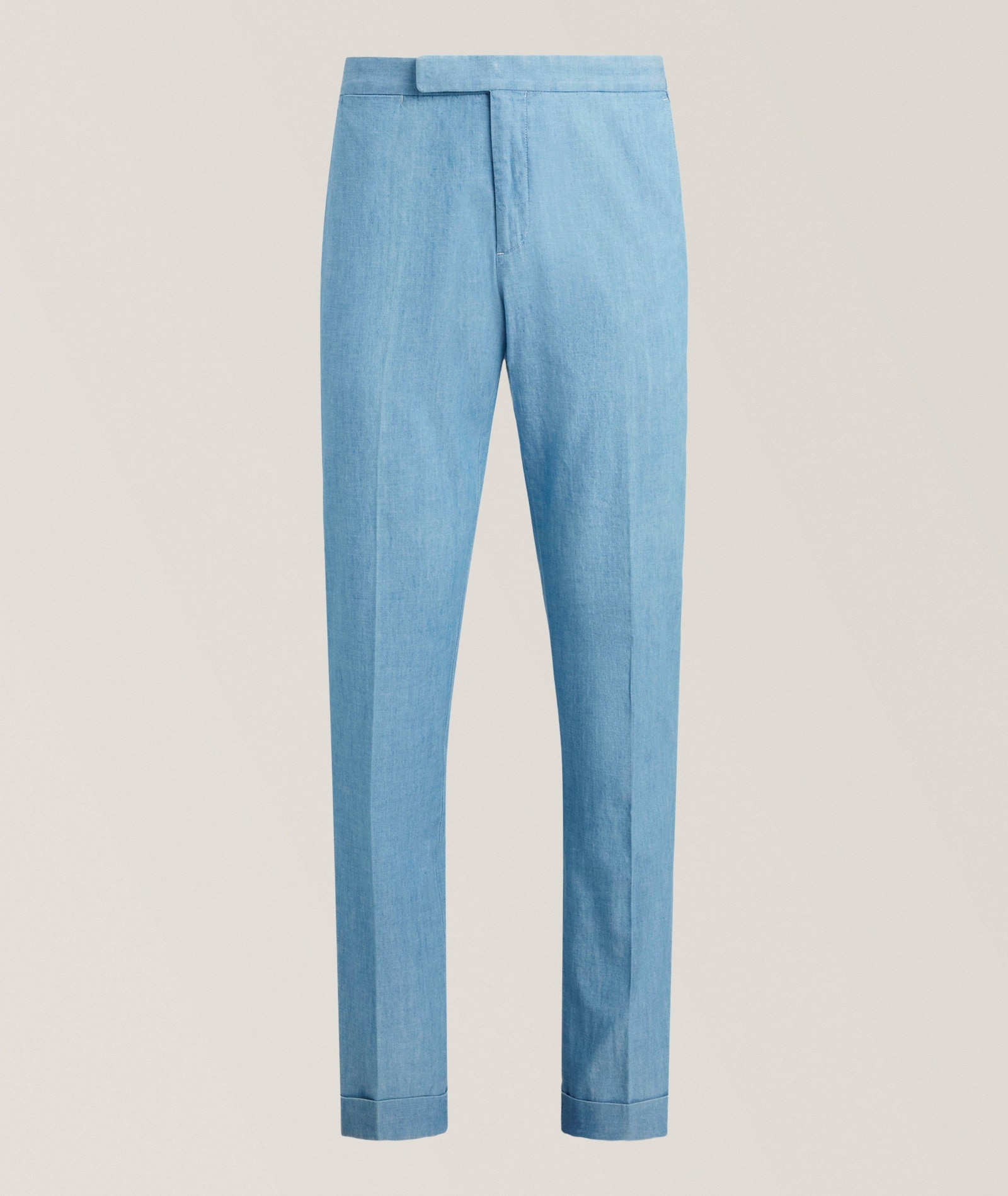 Polo Ralph Lauren Chambray Suit Pants in Blue Cotton & Cotton Blends, image 1 of 1 from Harry Rosen