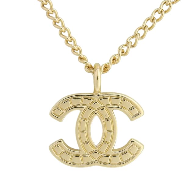 Chanel 2007 design motif CC mark necklace gold from VINTAGE QOO TOKYO, photo 1 of 1