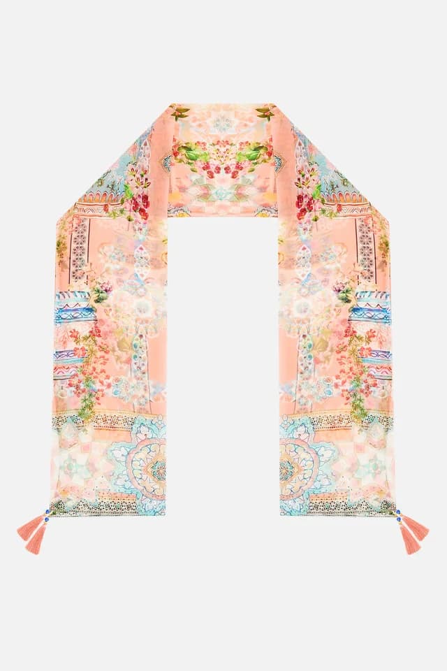 Camilla eBoutique LONG SILK CRINKLE CHIFFON SCARF MEET ME IN MALLORCA, image 1 of 1 from CAMILLA