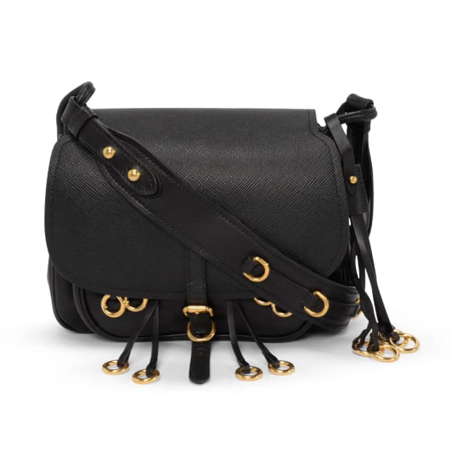 Prada Saffiano & Calf Corsaire Bag in Black Saffiano leather from Blue Spinach, photo 1 of 1