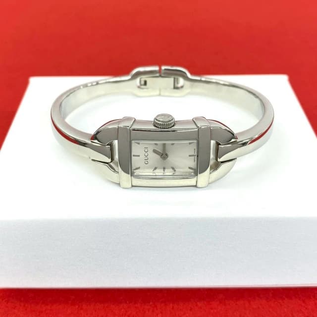 Gucci Bangle Watch Stainless Steel Quartz Wristwatch Silver in Silver from The Reluxe, photo 1 of 1