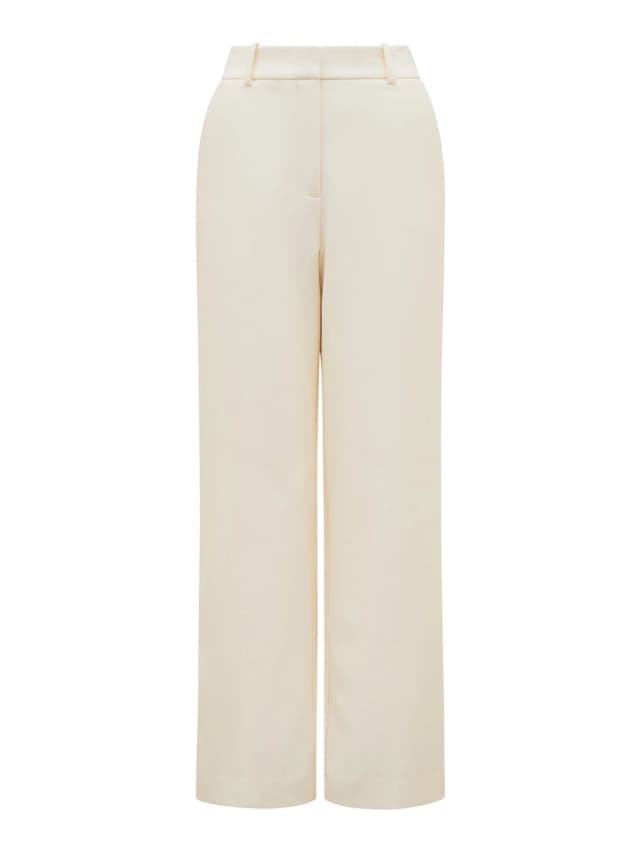 Forever New Aries Straight Leg Pants in Soft Yellow Suit, image 1 of 1 from Fenwick