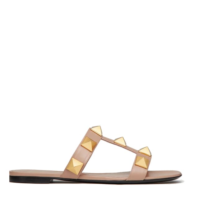 VALENTINO GARAVANI Roman 2 Strap Slide, Rose, image 1 of 1 from Cultstatus