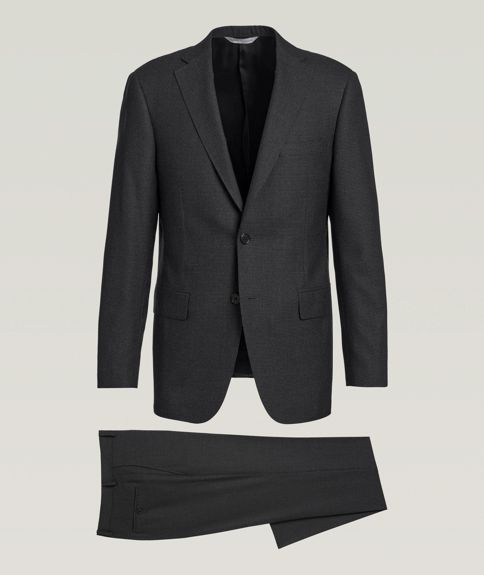 Cosmo Micro-Check Wool Suit in Grey, image 1 of 1 from Harry Rosen