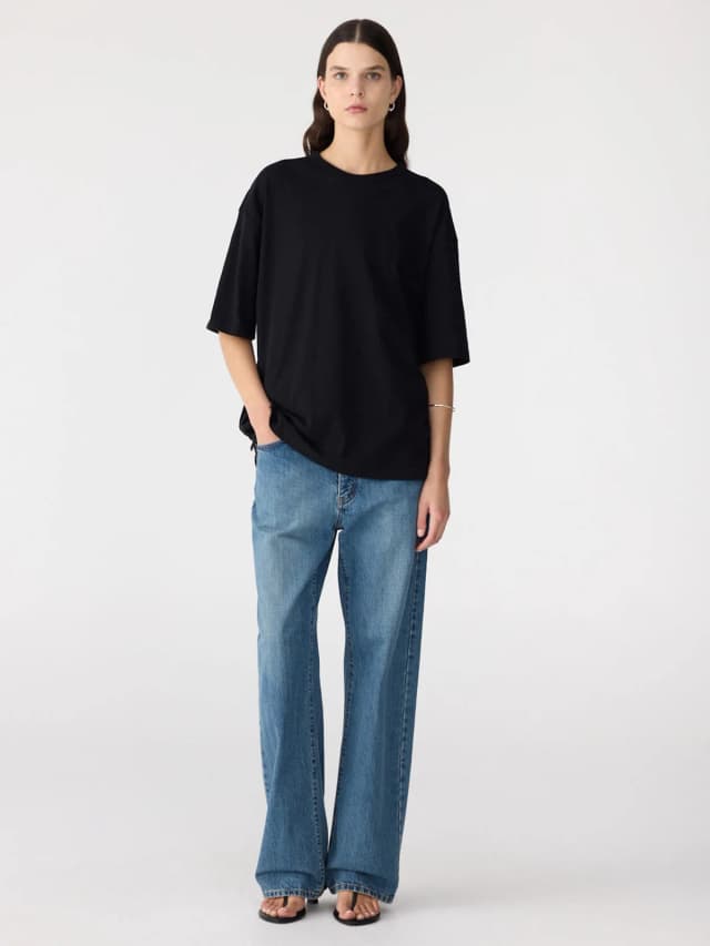 Bassike Universal Embroidered T-Shirt, image 1 of 1 from bassike