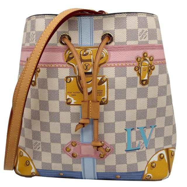 Louis Vuitton Neonoe Summer Trunks Damier Azur Crossbody Bag White in White Canvas from Dallas Designer Handbags, photo 1 of 1