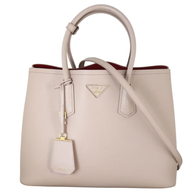 Prada Saffiano Cuir Double Bag Large in Saffiano leather from Luxe.It.Fwd, photo 1 of 1