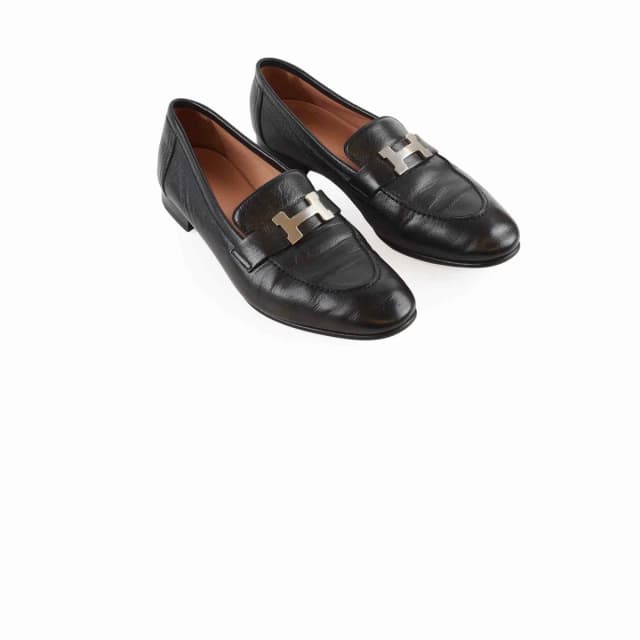 Hermès Paris Loafer Black Goatskin - Z Stamp in Black Goatskin from The Purse Affair, photo 1 of 1