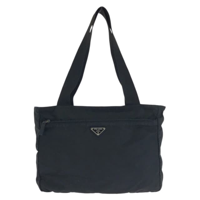 Prada Tessuto Black Silver Nylon Tote Shoulder Bag in Black Nylon from The Reluxe, photo 1 of 1