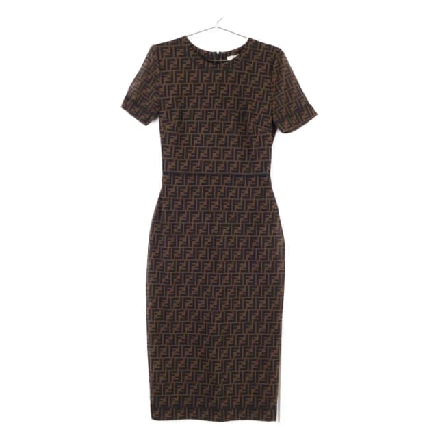 Fendi FF Zucca Pattern Short Sleeve Dress 40 from The Reluxe, photo 1 of 1