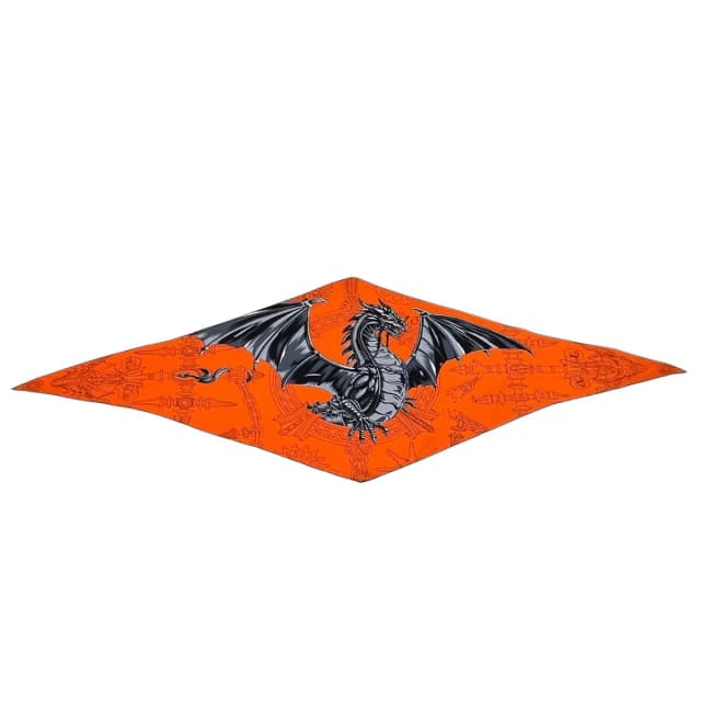 Hermès Losange Dragon Flash Silk Cashmere Orange Scarf in Orange Silk from The Reluxe, photo 1 of 1