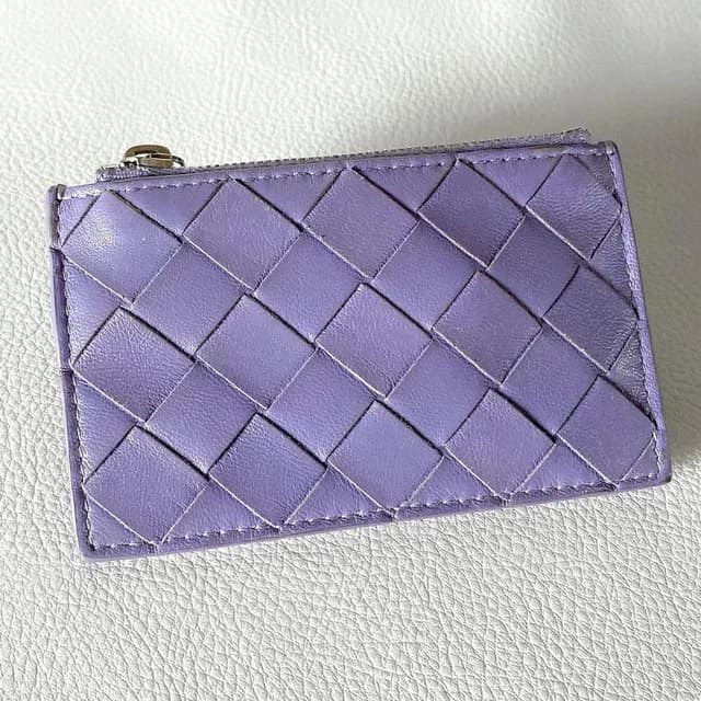 Bottega Veneta Intrecciato Key Pouch Purple in Purple Woven leather from The Reluxe, photo 1 of 1