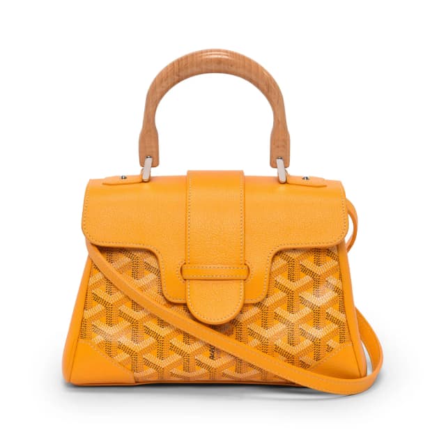 Goyard Goyardine & Calfskin Saigon Souple Mini Bag in Yellow Calfskin from Blue Spinach, photo 1 of 1