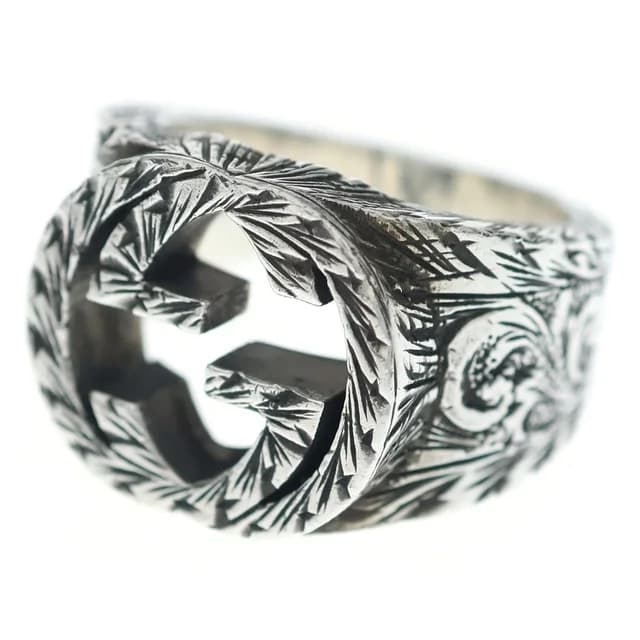Gucci Interlocking G Arabesque Ring Silver in Silver from The Reluxe, photo 1 of 1