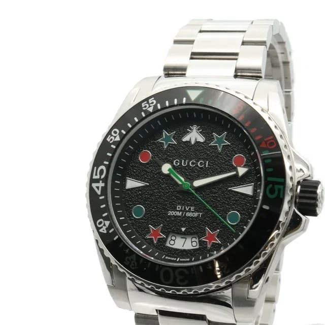 Gucci Watch Dive Quartz SS Black in Black from The Reluxe, photo 1 of 1