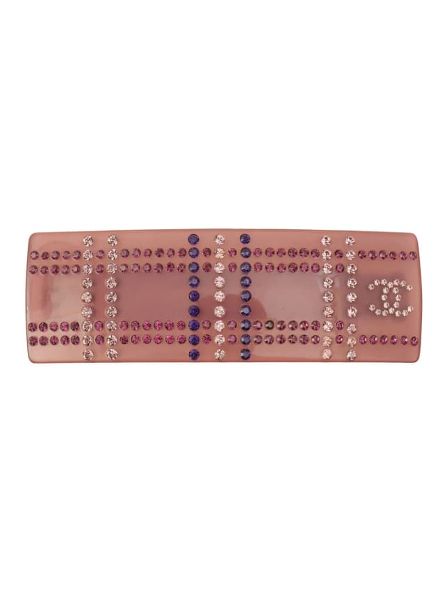 Chanel 2009年製 ラインストーンCCマークバレッタ パープル/マルチ from VINTAGE QOO TOKYO, photo 1 of 1
