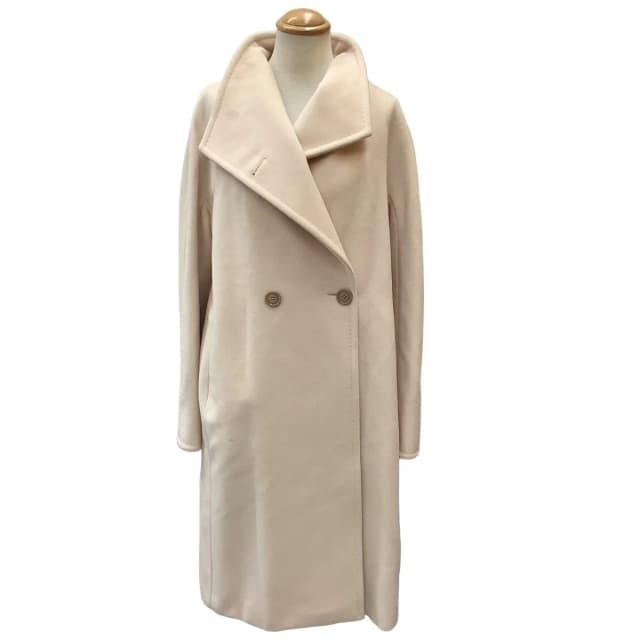 Max Mara Long Coat Ivory 40 in White from The Reluxe, photo 1 of 1