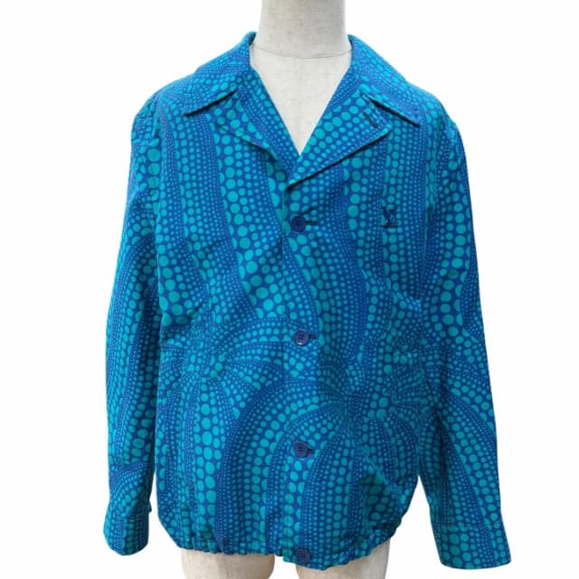 Louis Vuitton Yayoi Kusama Over Pumpkin Jacket Blue 46 in Blue Nylon from The Reluxe, photo 1 of 1