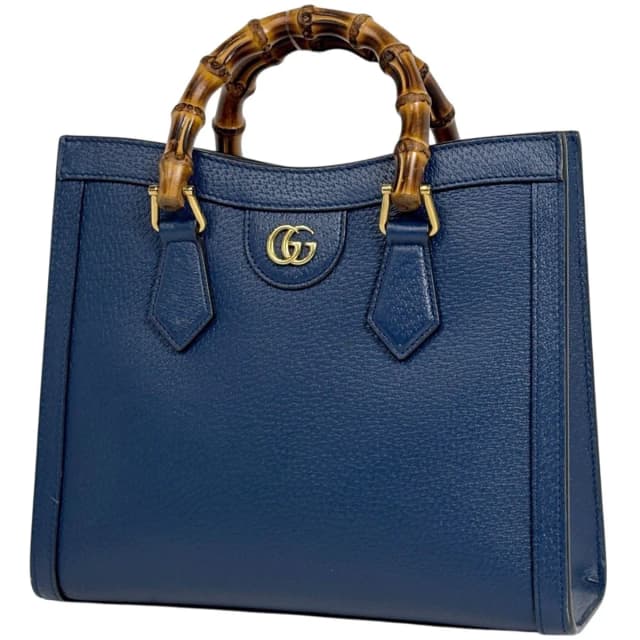 Gucci Handbag Diana 2-Way Bamboo Leather Blue in Blue Leather from The Reluxe, photo 1 of 1