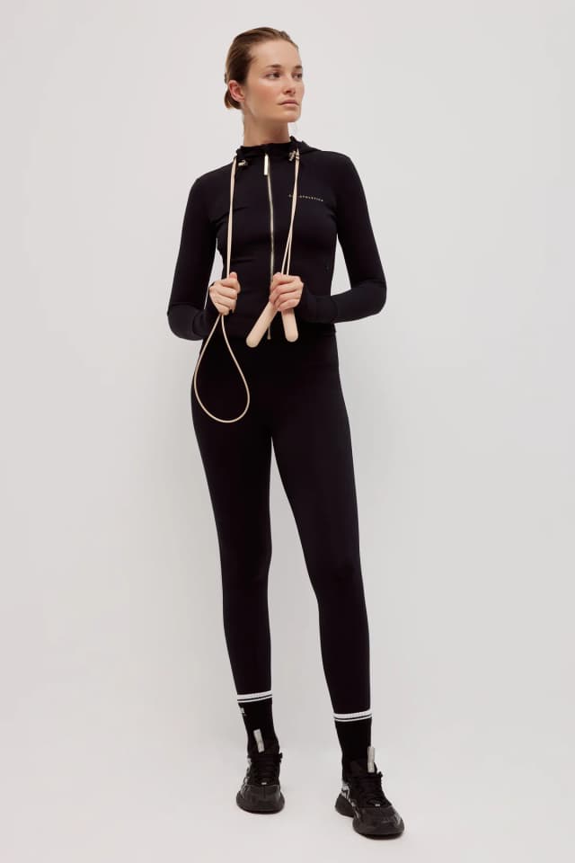 Athletica Fitted Running Jacket in BLACK, image 1 of 1 from Aje