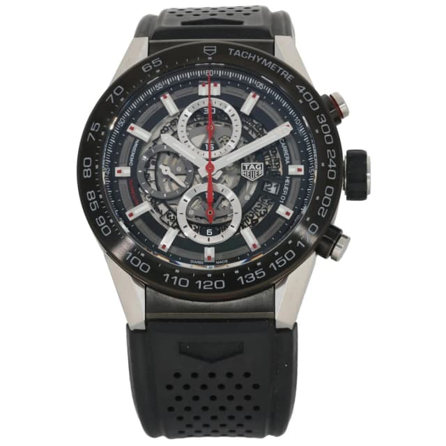 TAG Heuer Carrera CAR2A1Z 45mm Stainless Steel Watch from H&T, photo 1 of 1