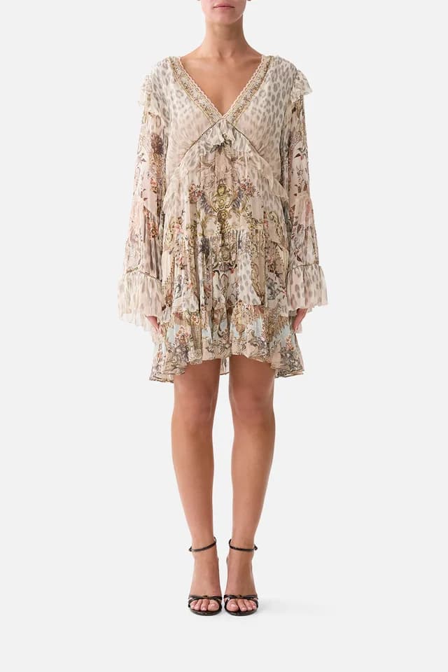 Camilla eBoutique TIERED SWING MINI DRESS ARANJUEZ ANIMALIA, image 1 of 1 from CAMILLA