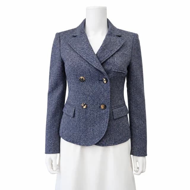 Loewe Double-Breasted Herringbone Wool Blazer in Wool from Clotheshorse Anonymous, photo 1 of 1
