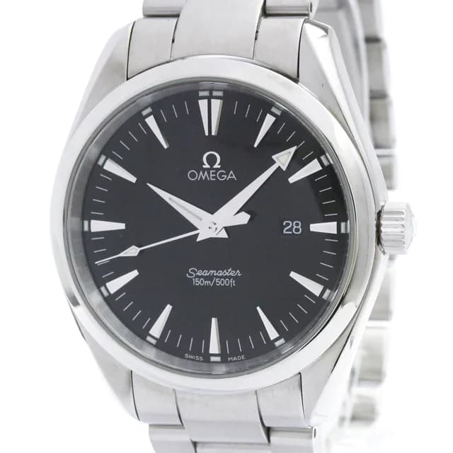 Omega Seamaster Aqua Terra Steel Quartz Mens Watch 2517.50 Polished in Black from Elady, photo 1 of 1