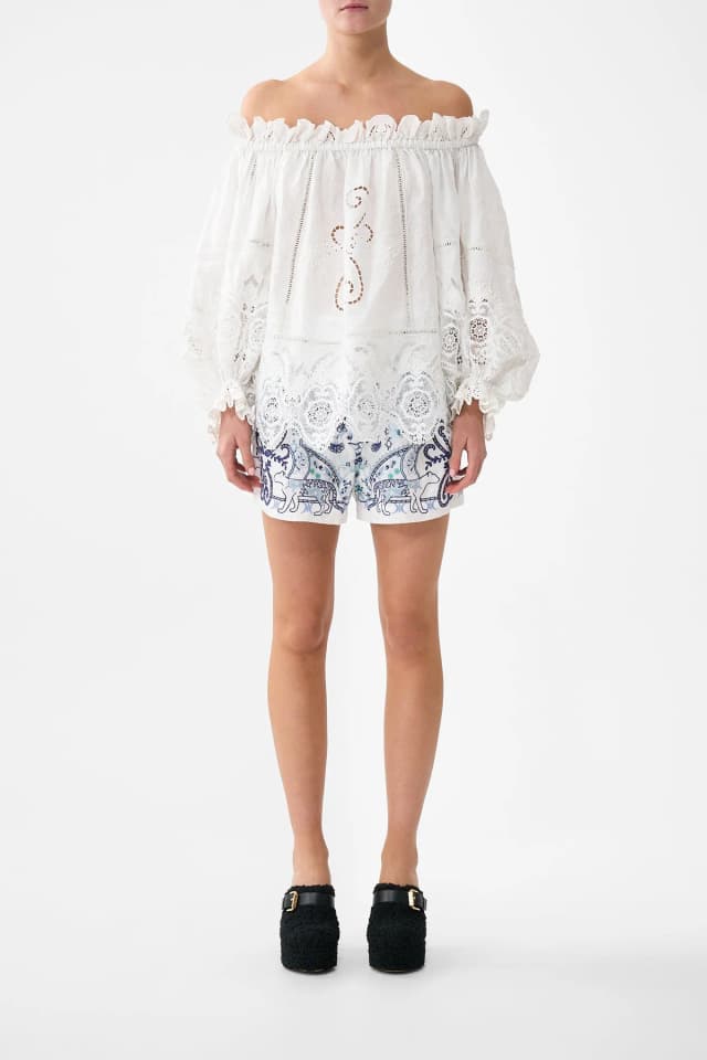 Camilla eBoutique FRILL OFF SHOULDER TOP ALL ABOUT THAT LACE, image 1 of 1 from CAMILLA