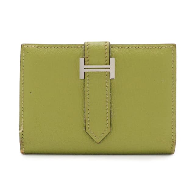 Hermès Bearn Mini Card Case Business Mini Wallet Coin Purse Chevre Mysore in Goatskin from The Reluxe, photo 1 of 1
