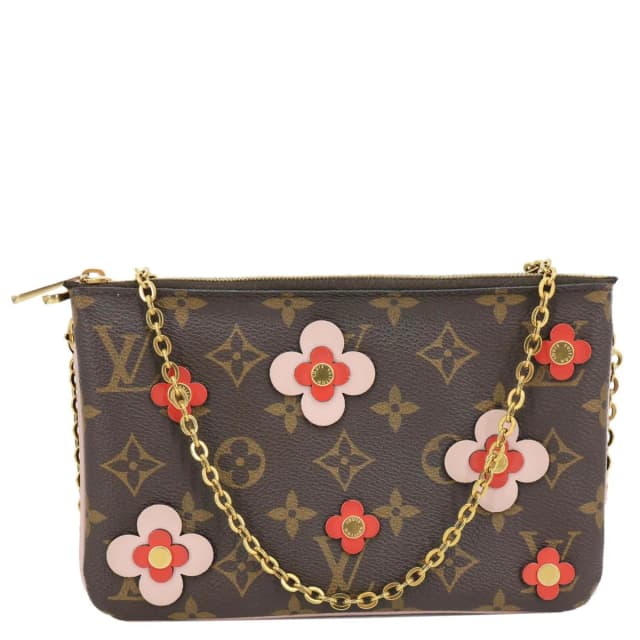 Louis Vuitton Blooming Flowers Pochette Monogram Canvas Chain Crossbody Bag Brown in Brown Coated canvas from Dallas Designer Handbags, photo 1 of 1
