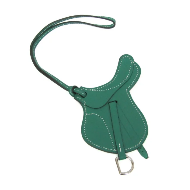 Hermès Paddock Cell Saddle Bag Charm Keyring (Green) in Green Swift leather from Elady, photo 1 of 1