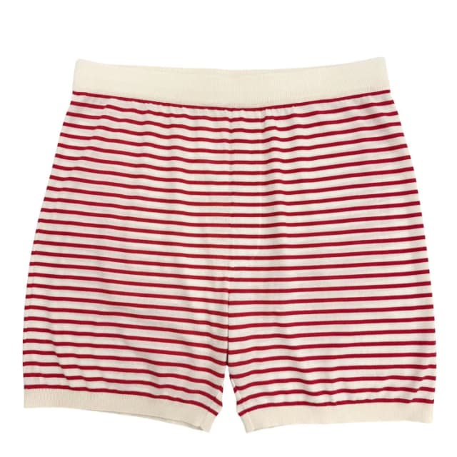Prada Cotton Border Pattern Shorts Red Beige 50 in Beige Silk from The Reluxe, photo 1 of 1