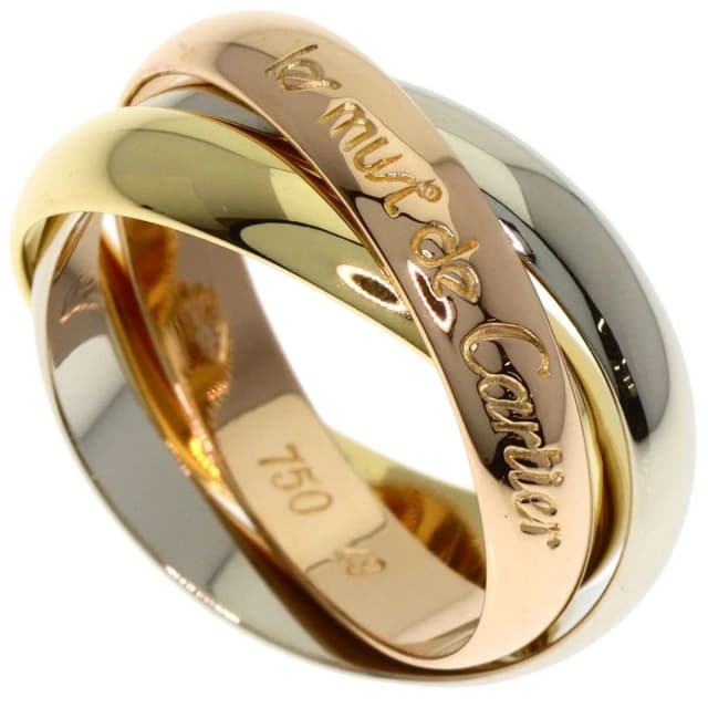Cartier Trinity 49 Ring 18K Yellow Gold 18K White Pink in White from The Reluxe, photo 1 of 1