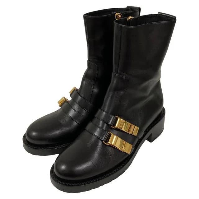 Dior D-Matelasse Leather Ankle Boots Black in Black Leather from The Reluxe, photo 1 of 1