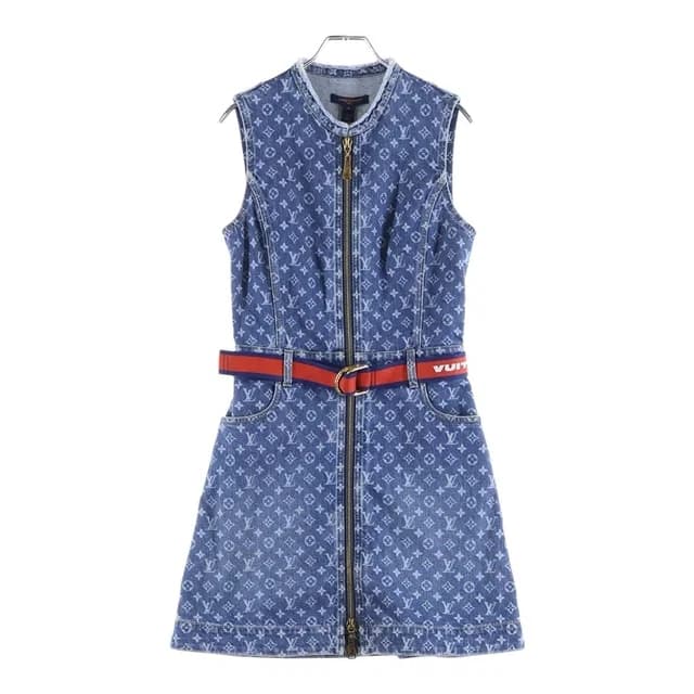Louis Vuitton Sleeveless Monogram Dress Denim Black in Black Denim from The Reluxe, photo 1 of 1