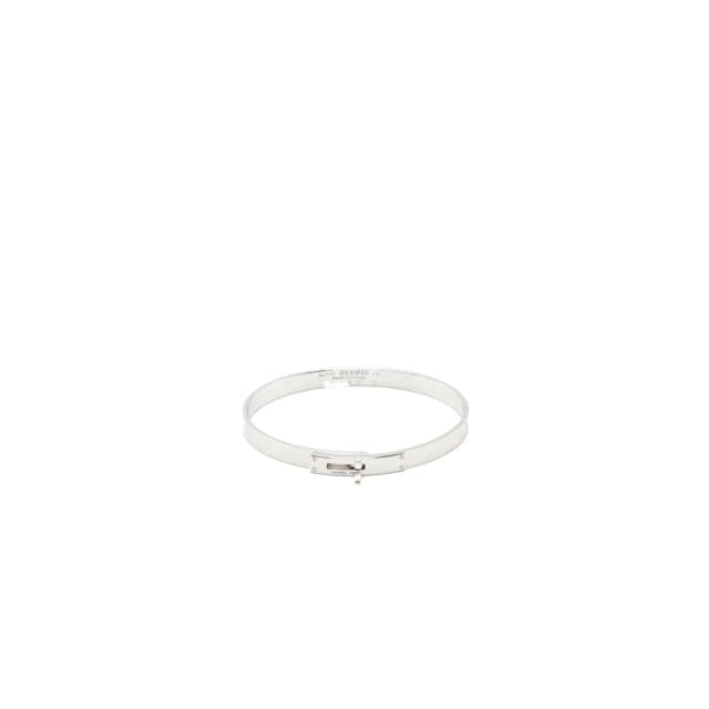 Hermès size LG kelly small model white gold 4 diamonds in White from EMIER, photo 1 of 1