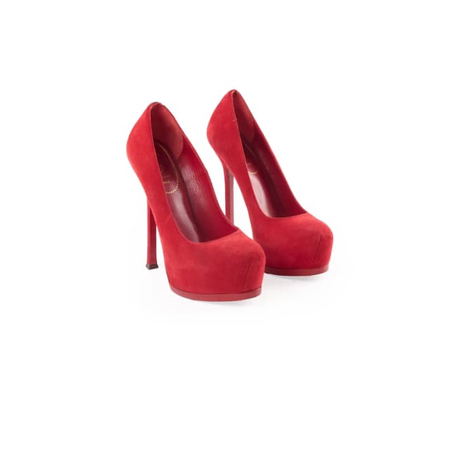 Saint Laurent Pumps Red Suede Size 38.5 in Red Suede from The Purse Affair, photo 1 of 1