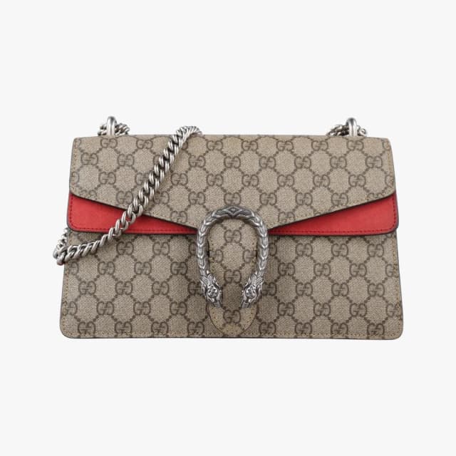 Gucci Dionysus Beige Red Suede Shoulder Bag in Beige Suede from The Reluxe, photo 1 of 1