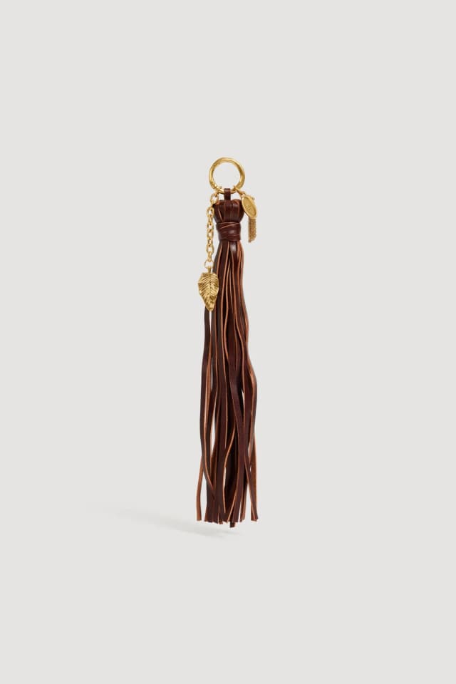 AJE Nokaya Tassle Charm in DARK TAN, image 1 of 1 from Aje